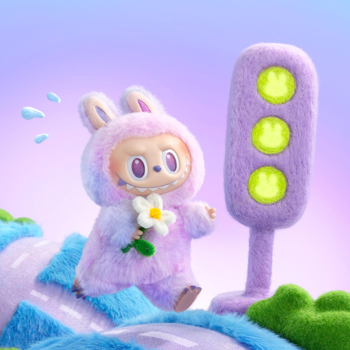 Labubu V3 Big Into Energy series plush pendant