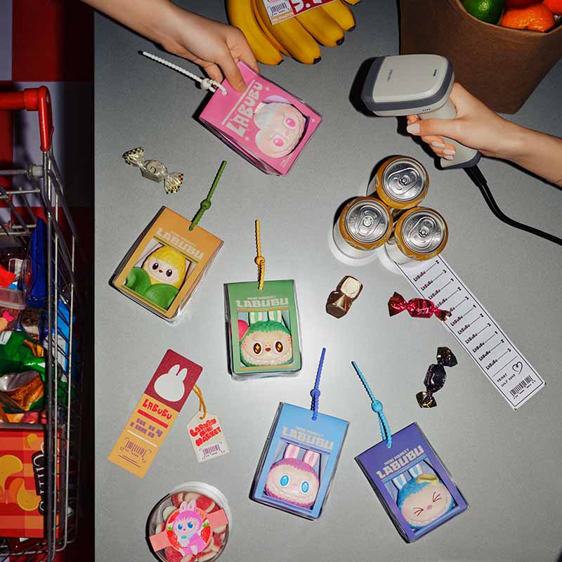 Labubu Wacky Mart Store Series Pinch squishy Pendant  Blind Box