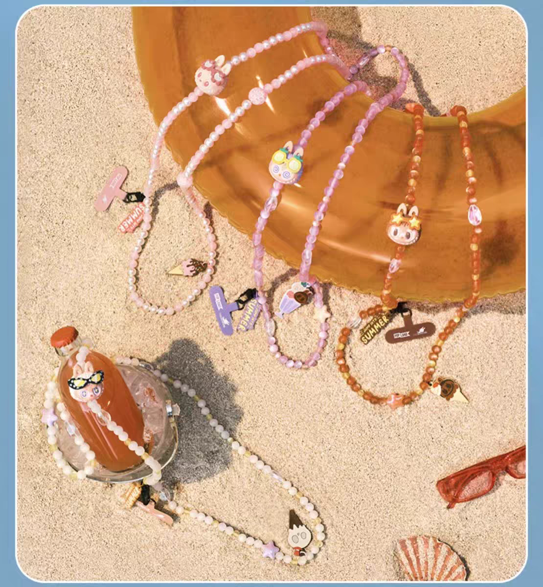 THE MONSTERS JUMP INTO SUMMER Series Phone Charm Blind Box