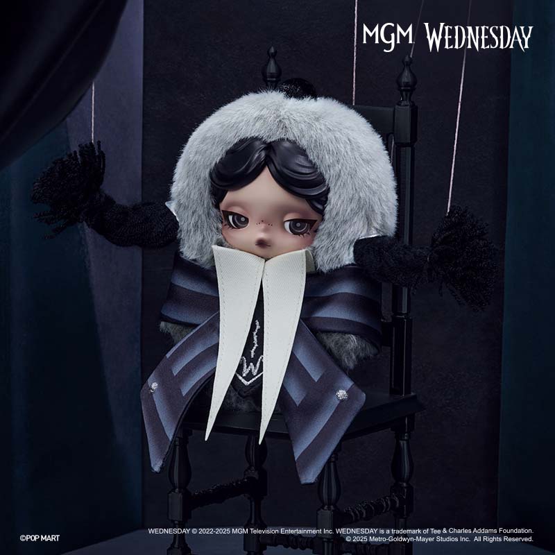 SKULLPANDA × Wednesday Plush (Nevermore Academy Uniform Version) pre order