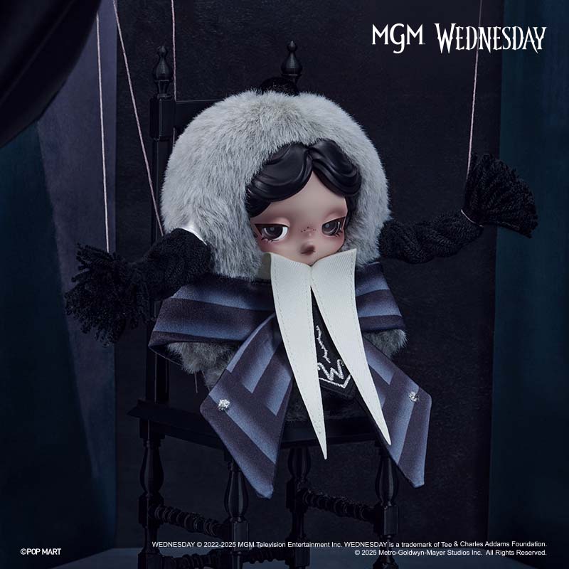 SKULLPANDA × Wednesday Plush (Nevermore Academy Uniform Version) pre order