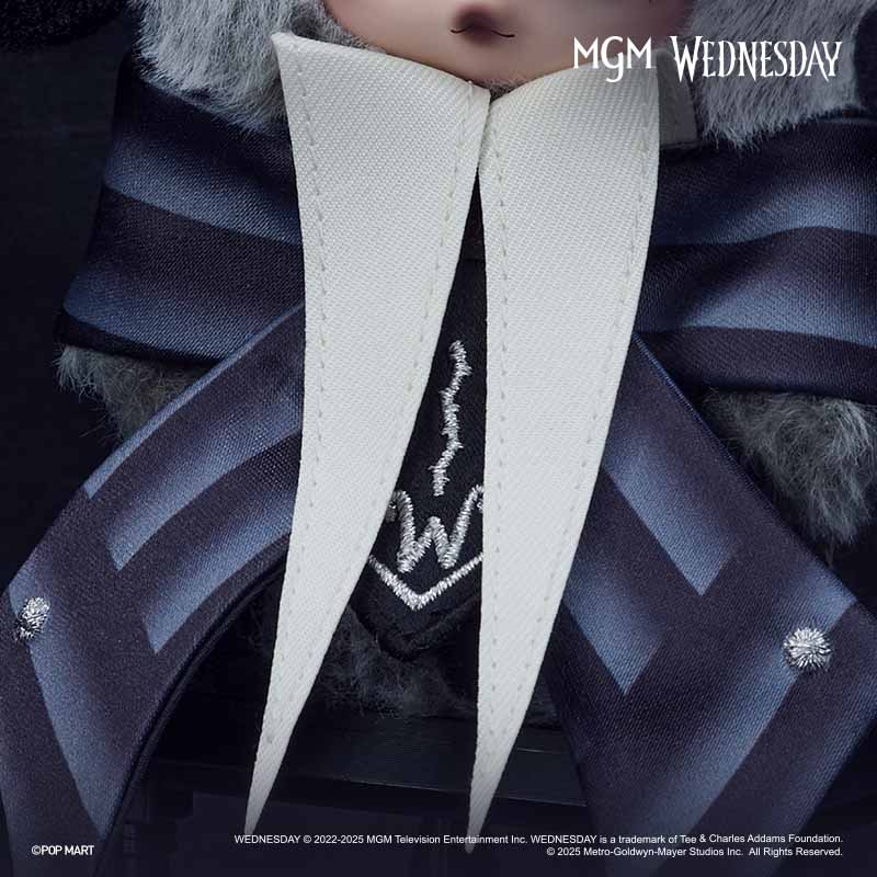 SKULLPANDA × Wednesday Plush (Nevermore Academy Uniform Version) pre order