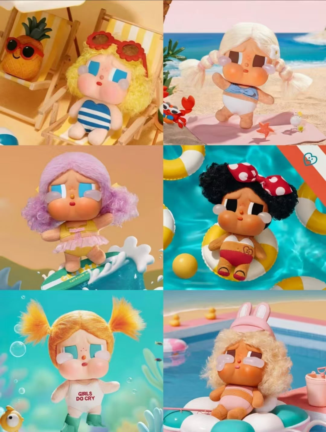 CRYBABY VACATION MODE ON Vinyl plush pendant blind box（pre order）