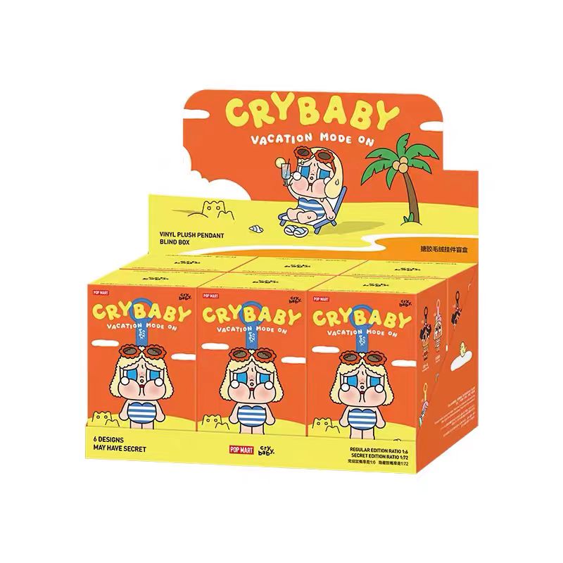 CRYBABY VACATION MODE ON Vinyl plush pendant blind box