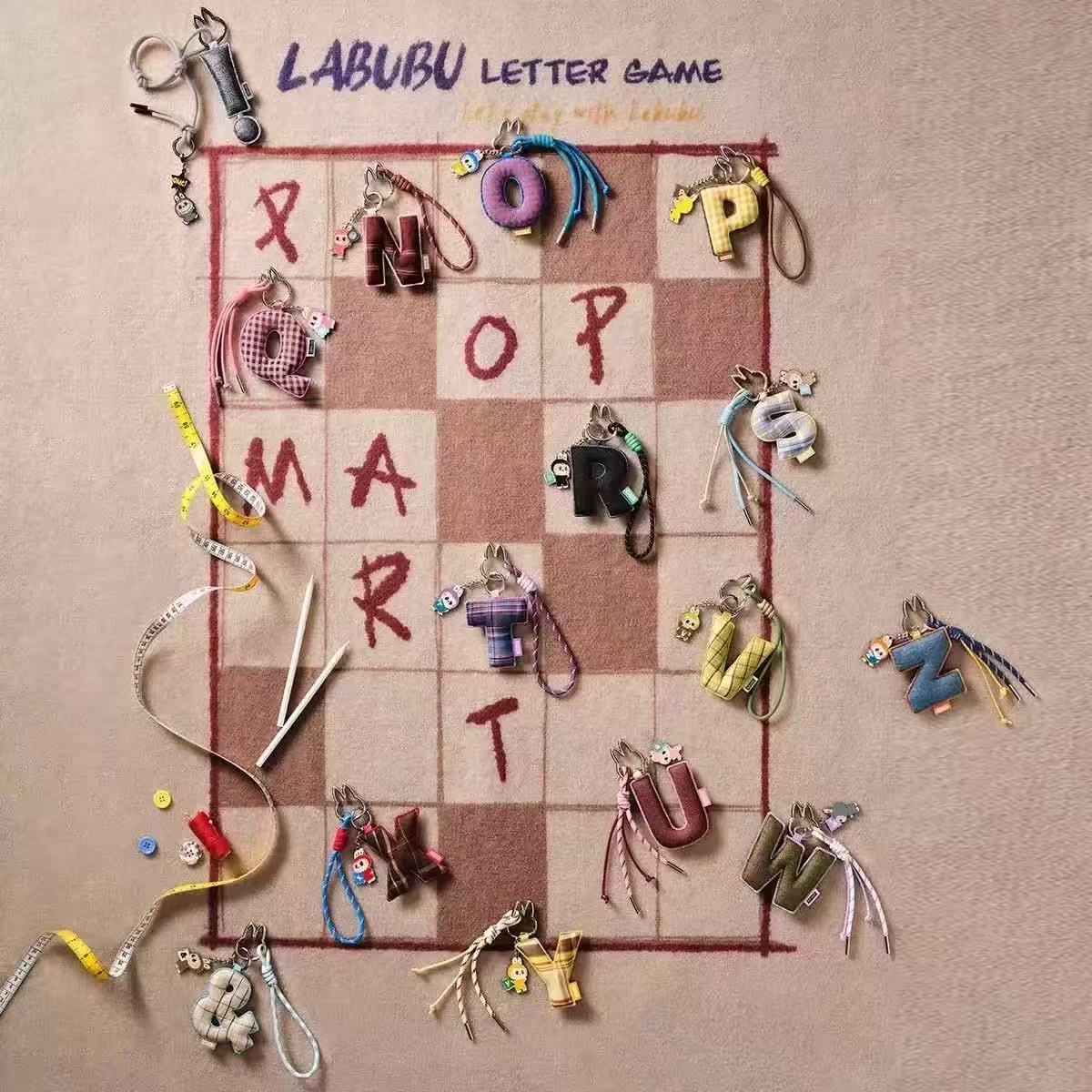 THE MONSTERS Pin for Love Series-Letter Pendant Blind Box (N-Z)