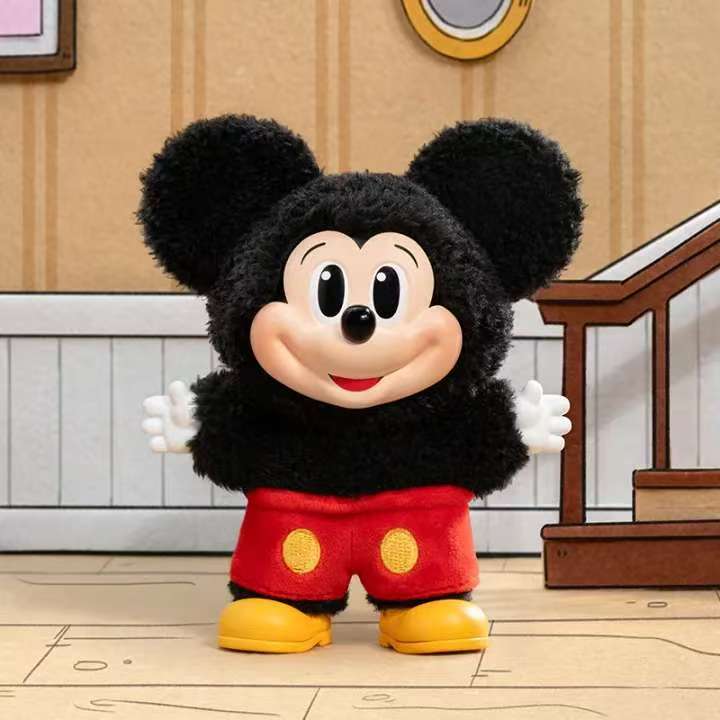 Mickey Family Cute Together Keychain Series plush pendant Blind Box