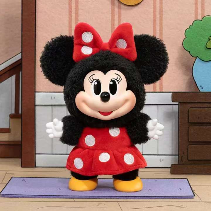 Mickey Family Cute Together Keychain Series plush pendant Blind Box