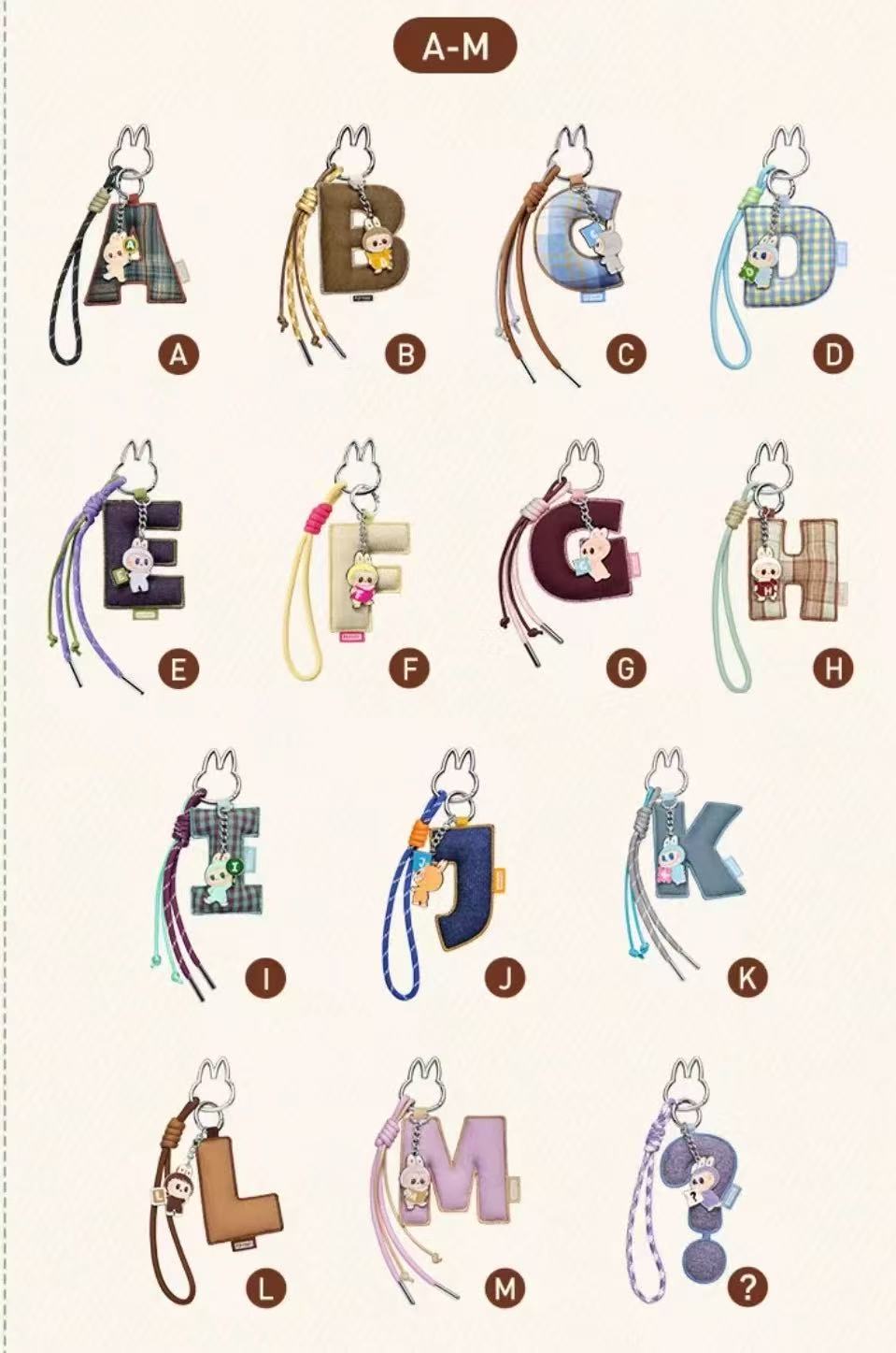 THE MONSTERS Pin for Love Series-Letter Pendant Blind Box (A-M)