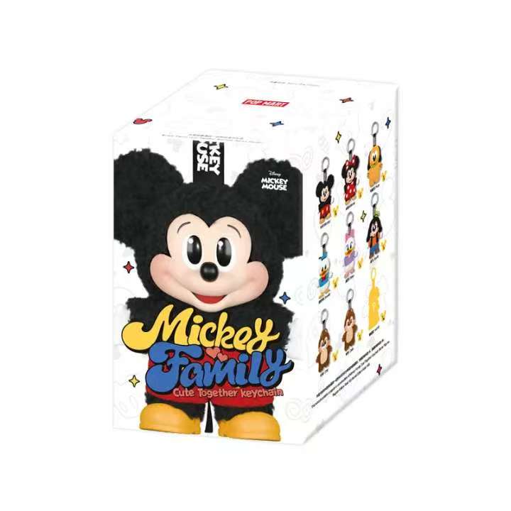 Mickey Family Cute Together Keychain Series plush pendant Blind Box