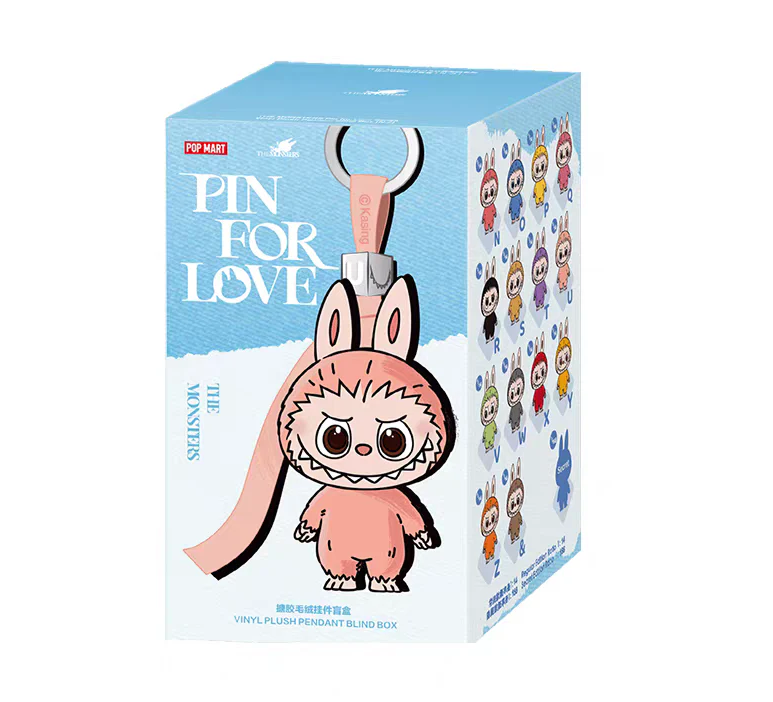 LABUBU THE MONSTERS PIN FOR LOVE SERIES-VINYL PLUSH PENDANT BLIND BOX