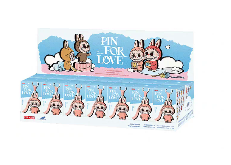 LABUBU THE MONSTERS PIN FOR LOVE SERIES-VINYL PLUSH PENDANT BLIND BOX
