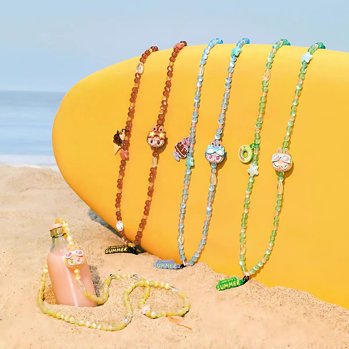 THE MONSTERS JUMP INTO SUMMER Series Phone Charm Blind Box