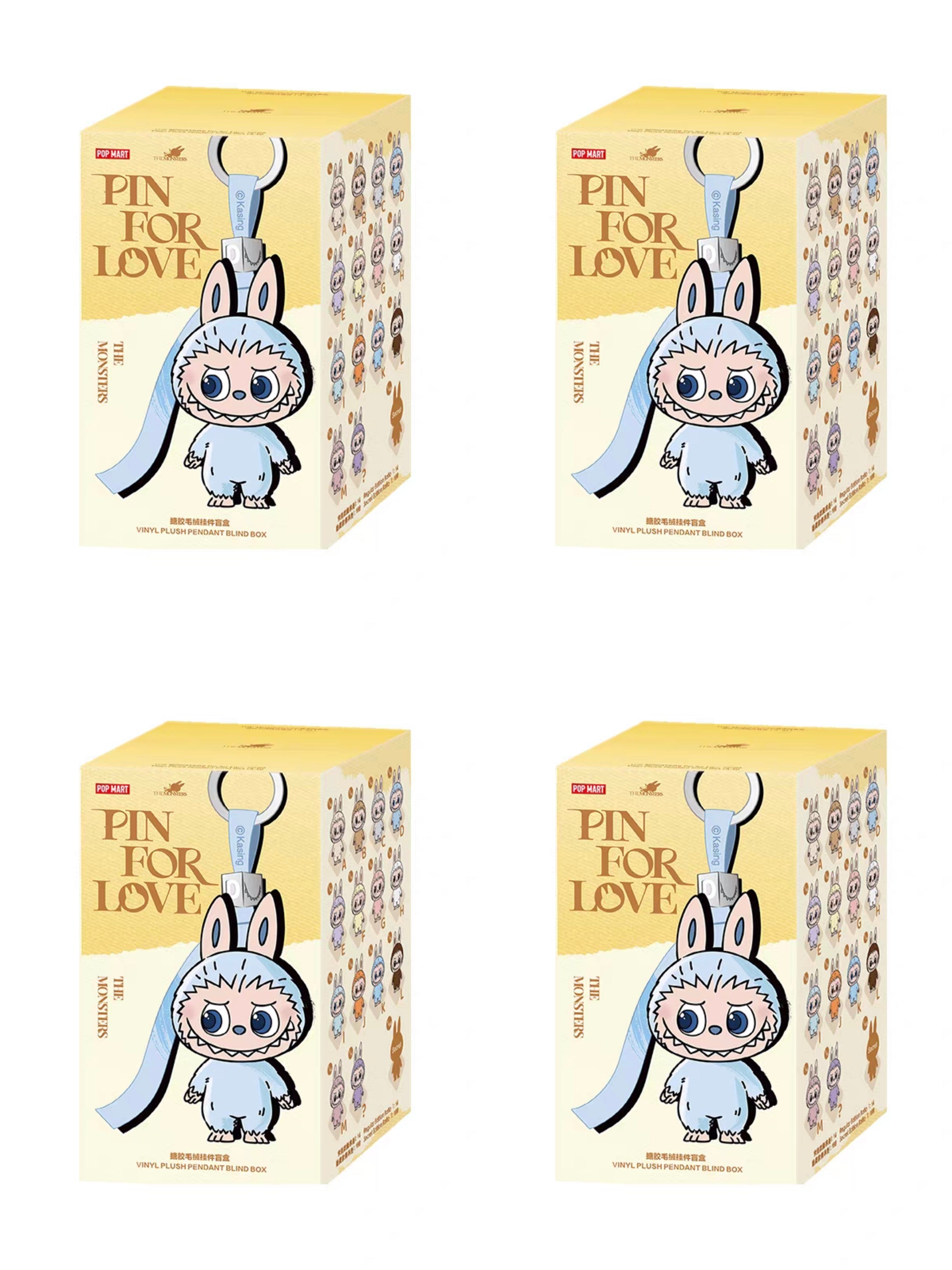 LABUBU THE MONSTERS V4 PIN FOR LOVE SERIES-VINYL PLUSH PENDANT BLIND BOX
