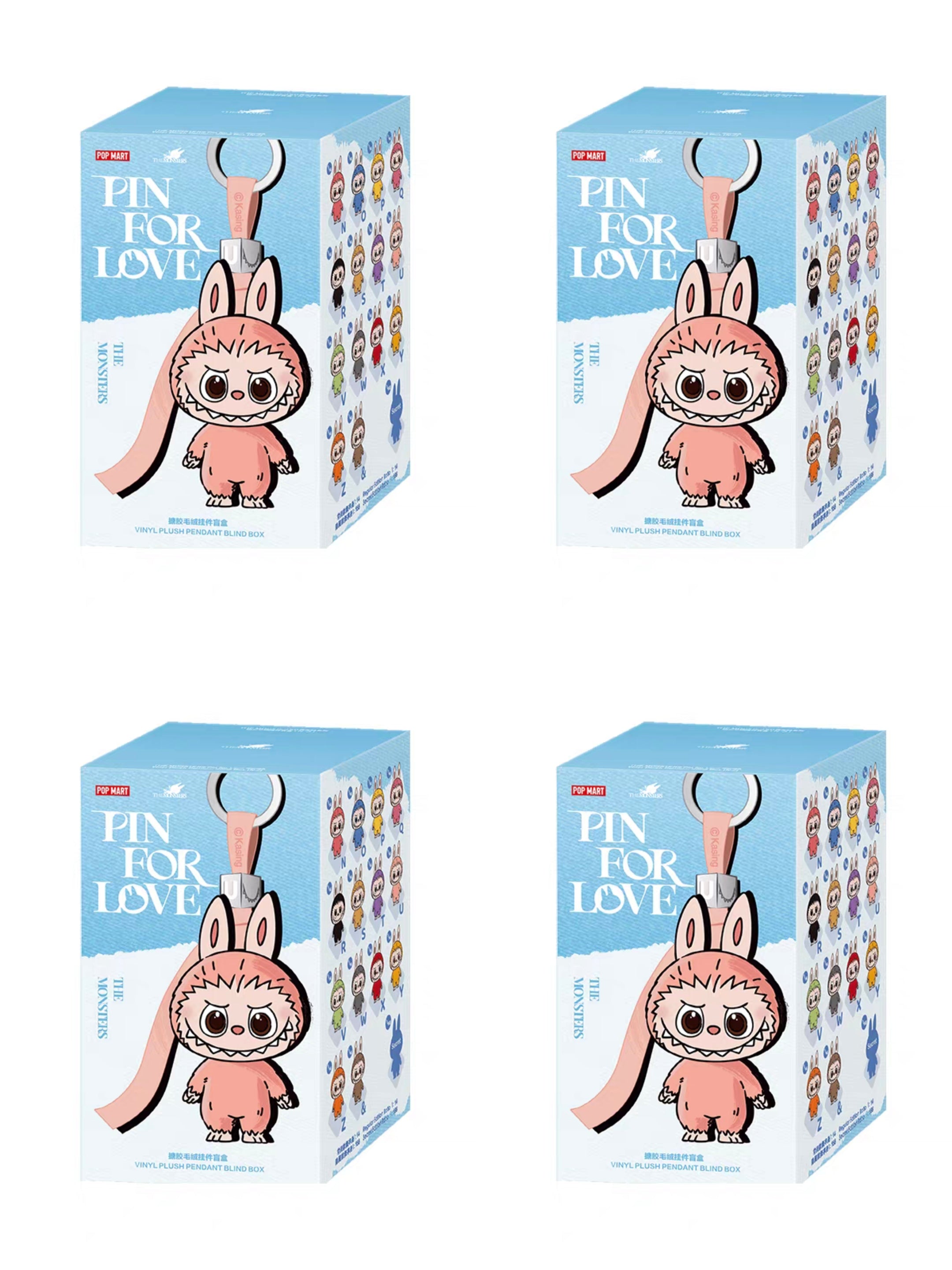 LABUBU THE MONSTERS V4 PIN FOR LOVE SERIES-VINYL PLUSH PENDANT BLIND BOX