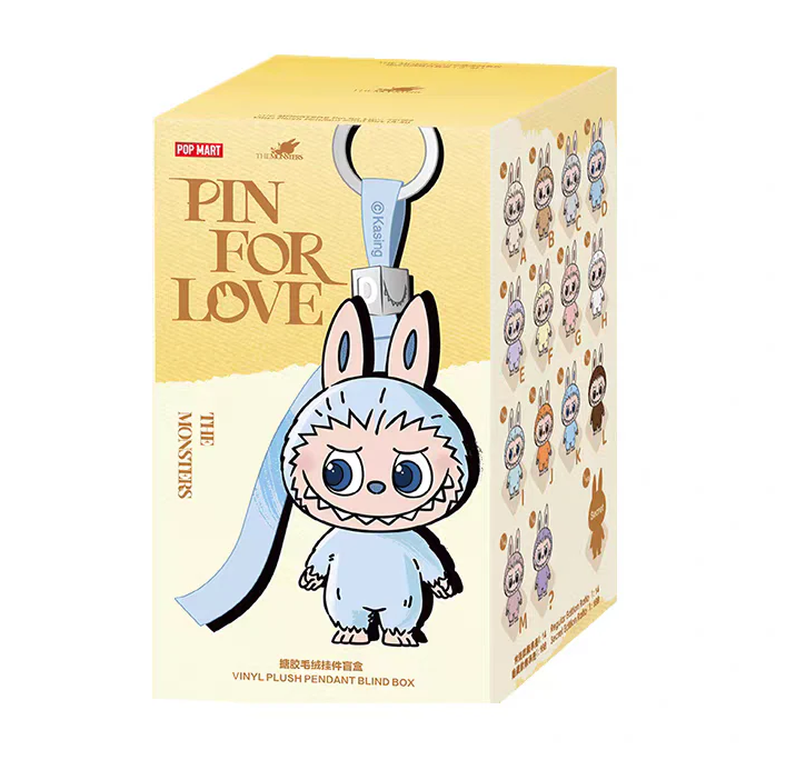 LABUBU THE MONSTERS PIN FOR LOVE SERIES-VINYL PLUSH PENDANT BLIND BOX